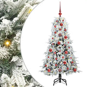 Albero di Natale | Decorazioni natalizie Artificiale con Rami Pieghevoli Bianco 120 cm