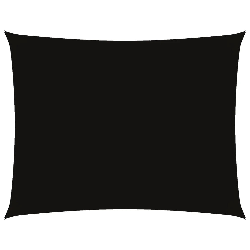 Parasole a Vela Oxford Rettangolare 4x5 m Nero 135766