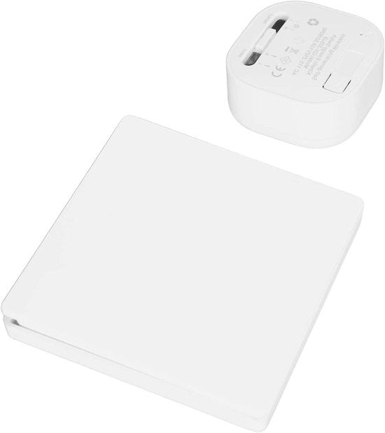 Interfono con 1 Tasto - Facile da Installare a Radiofrequenza - Ricevitore in ABS Bianco.