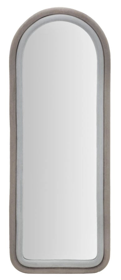 Specchio da muro cornice in velluto grigio 60x4x160cm CLOE