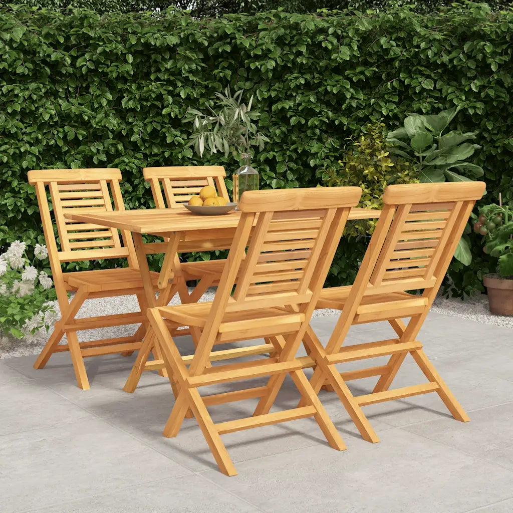 Set da Pranzo per Giardino 5 pz in Legno Massello di Teakcod mxl 76296
