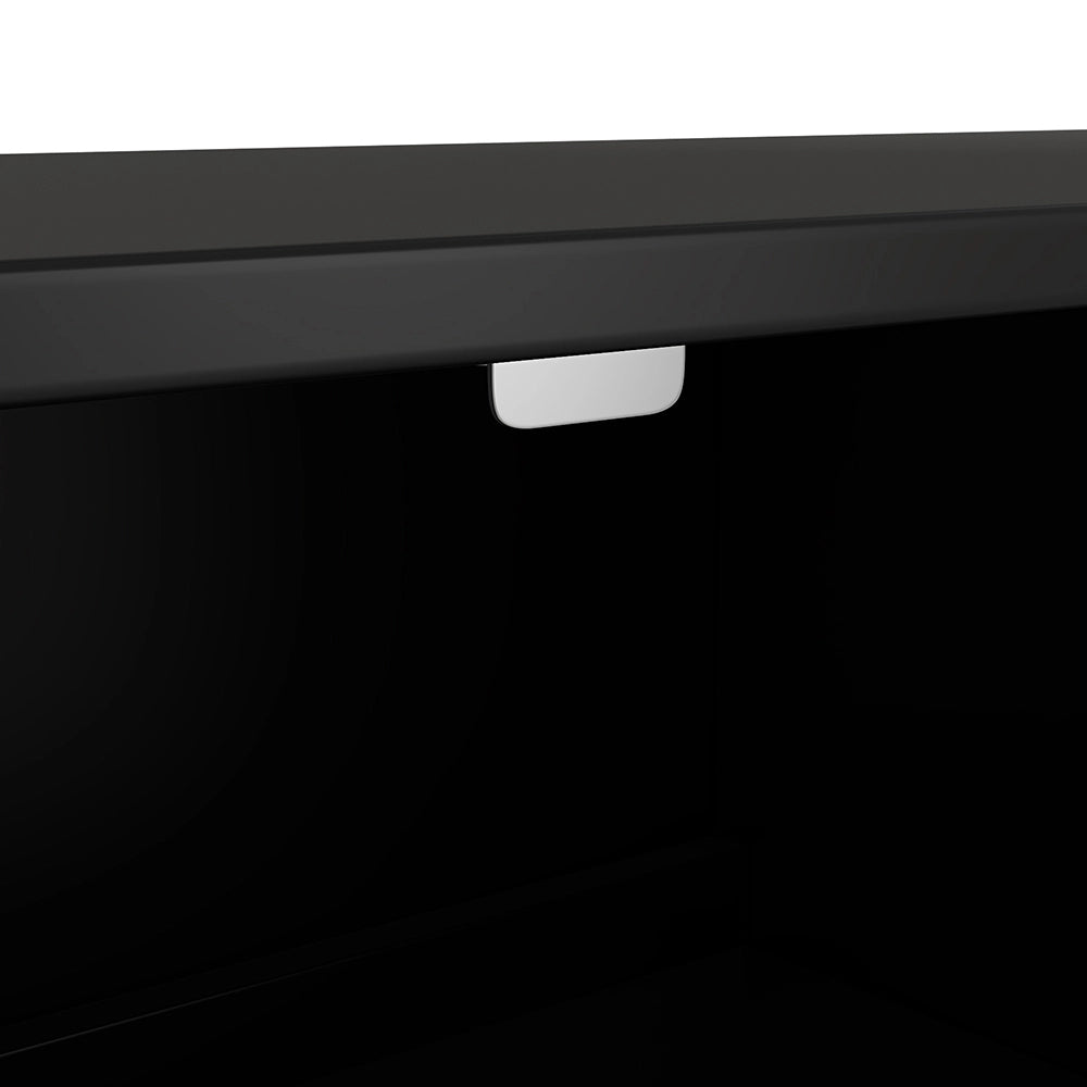 Buffet - Xylo - 4porte nero maniglie oro 160x40x80cm