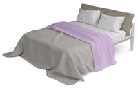 Set Lenzuola Singolo Sopra Sotto e Federe in Cotone Lilla