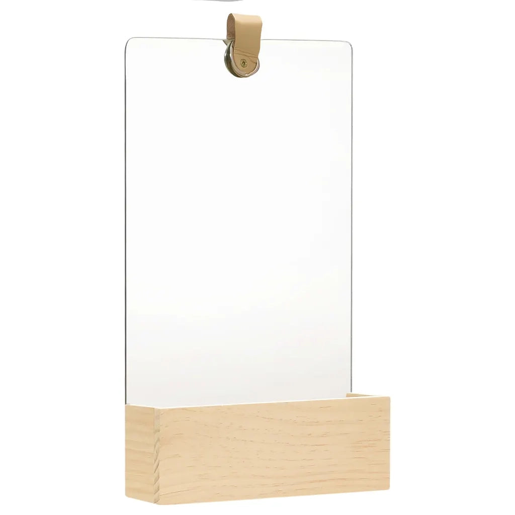 Specchio da Parete in Legno Massello di Pino 23x39,5 cm 322802