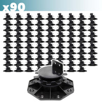 Set 90 supporti per pavimenti galleggianti, Altezza regolabile 33-64mm Max 2700 kg, Piedini Decking