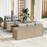 Set Divano da Giardino 6 pcs Beige e Grigio Chiaro polyrattan 3356061