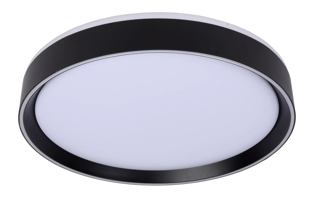 Plafoniera LED Lucide Nuria 40 cm nera 24W dimmer