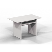 Tavolo consolle estensibile Oplà con piano ribaltabile e vano portaoggetti bianco 120x35/70x75 cm - Terraneo
