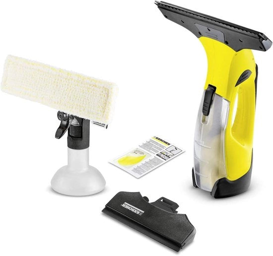 Pulitore di Finestre con Batteria e Funzione di Aspirazione - Ideale per Pulizia Senza Tracce di Finestre e Superfici Liscie