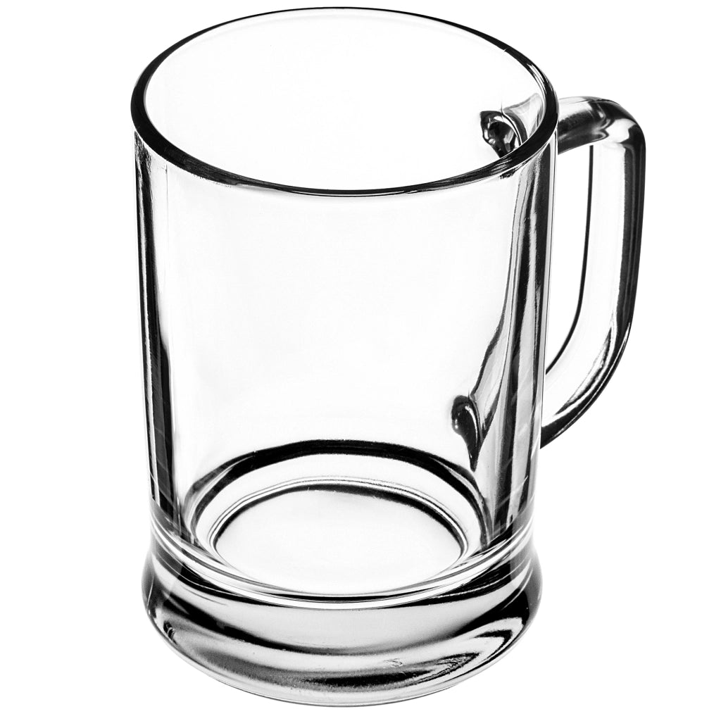Boccale da birra KADAX 400 ml 0,4 l con manico, in vetro spesso, ideale come regalo.