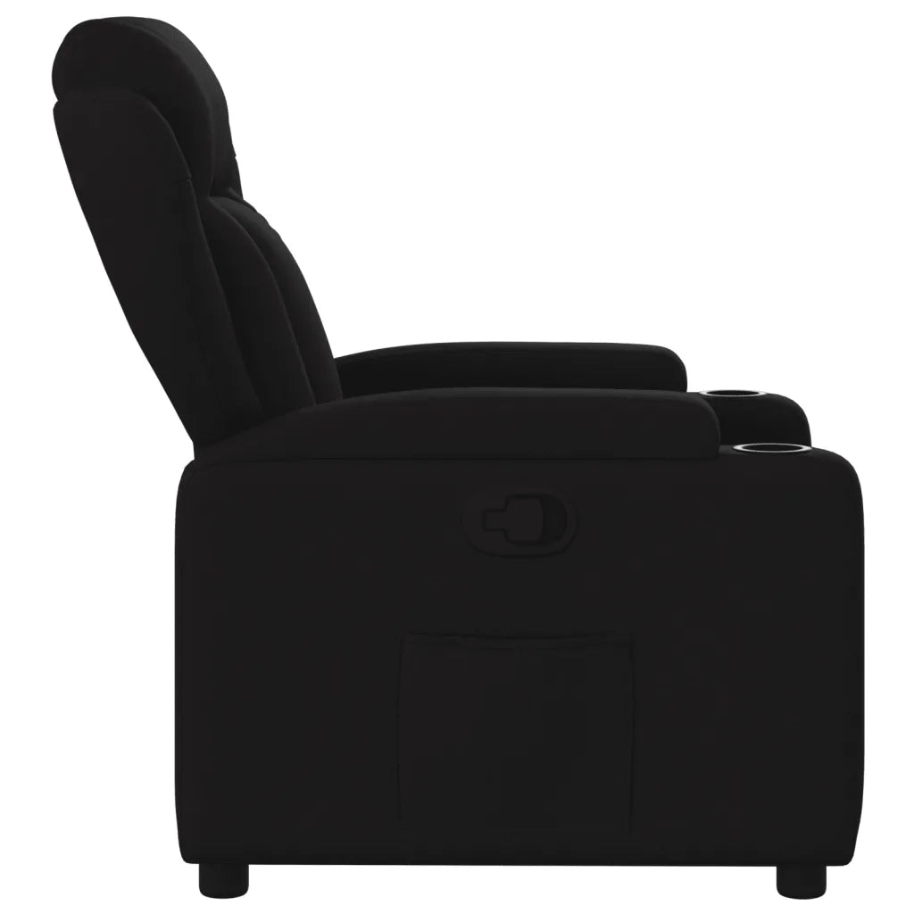 Divano Sedia-Poltrona Reclinabile in Tessuto Nero 867090