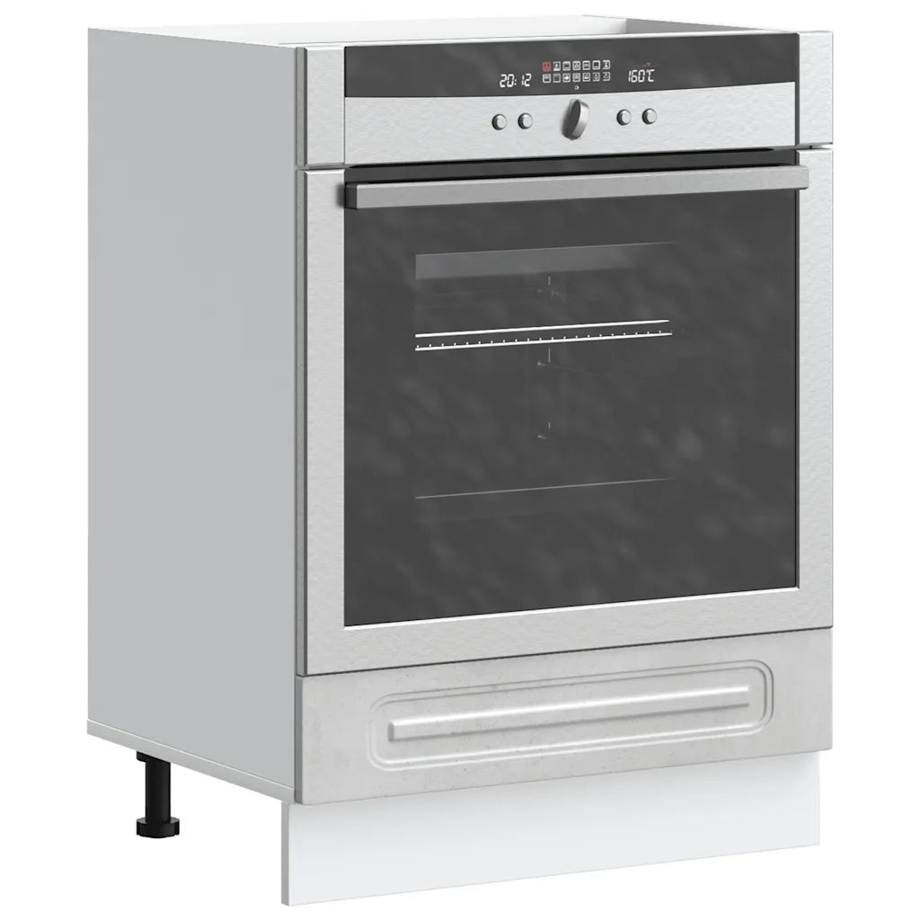 Pensile da cucina | Armadio per Forno Kalmar Grigio Cemento in Legno Multistrato