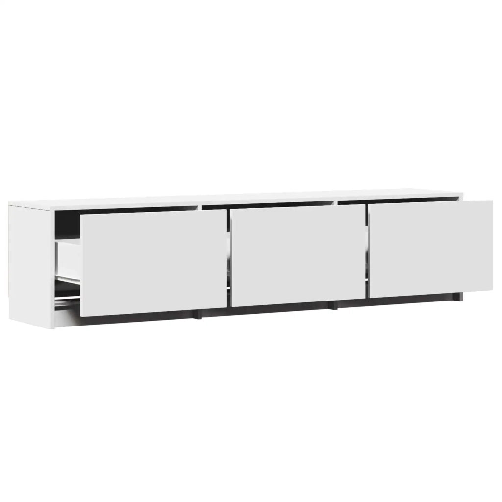 Mobile TV con LED-Credenza per TV Bianco 165 x 34 x 40 cm Legno ingegnerizzato