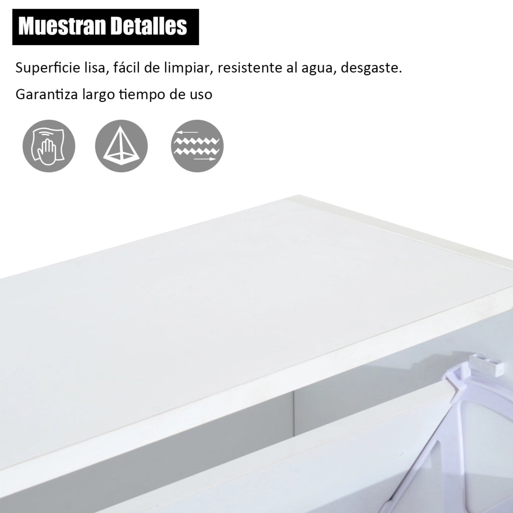 Scarpiera Moderna con 2 Cassetti e Ripiani Ajustabili per Ingresso Stretto ¨C Zephmum ¨C 60x24x80 cm Bianco