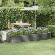 Letto Giardino Acciaio Zincato 249x100x36cm Grigio 318994