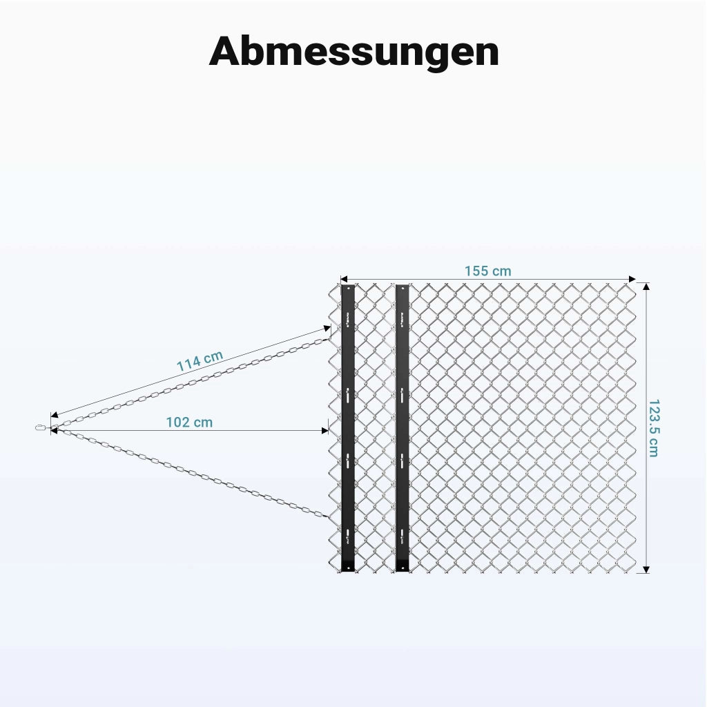 Rete livellatrice per quad trattorino 155x123,5x5,5 cm Erpice prato per livellare terreno