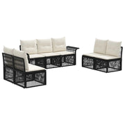 Set Divano da Giardino 7 pcs Nero polyrattan 3434797