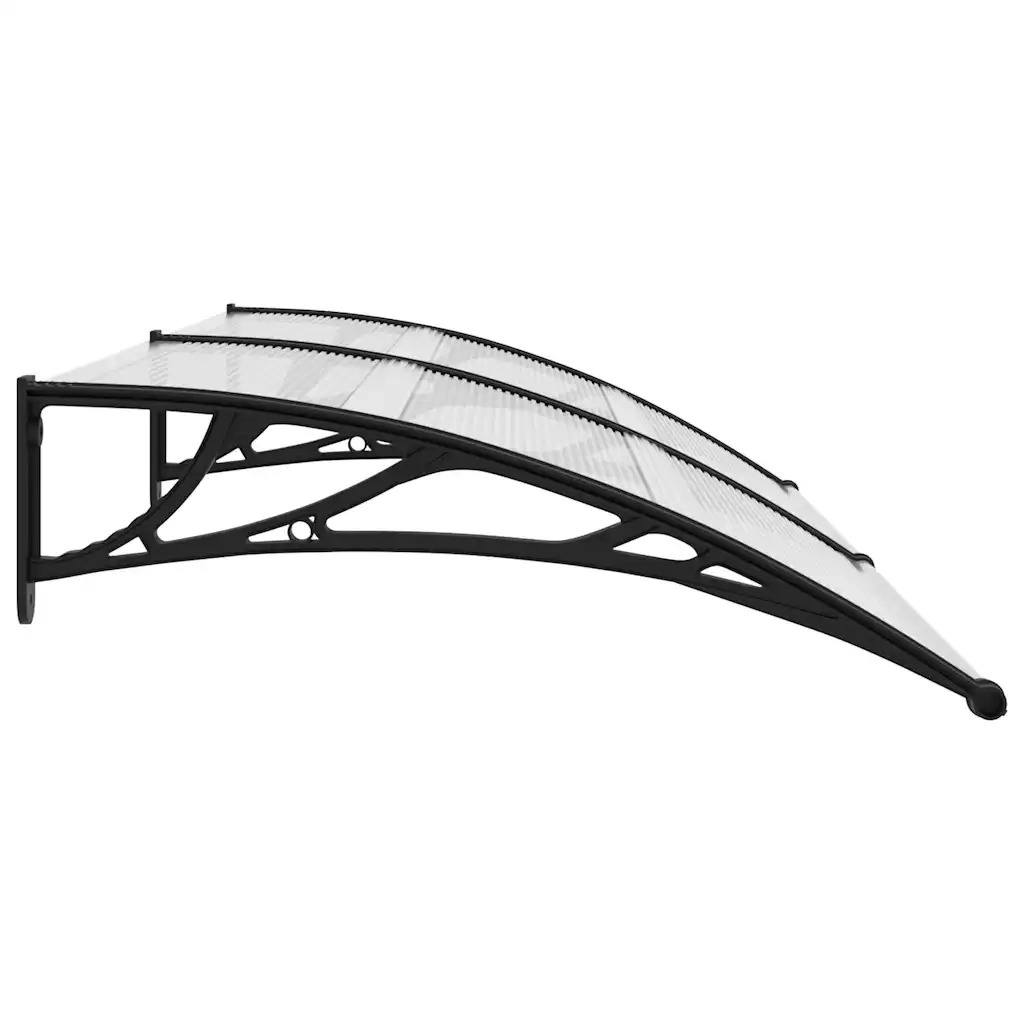 Pensilina per Porta Nera 200x100 cm in PC CFW6187684