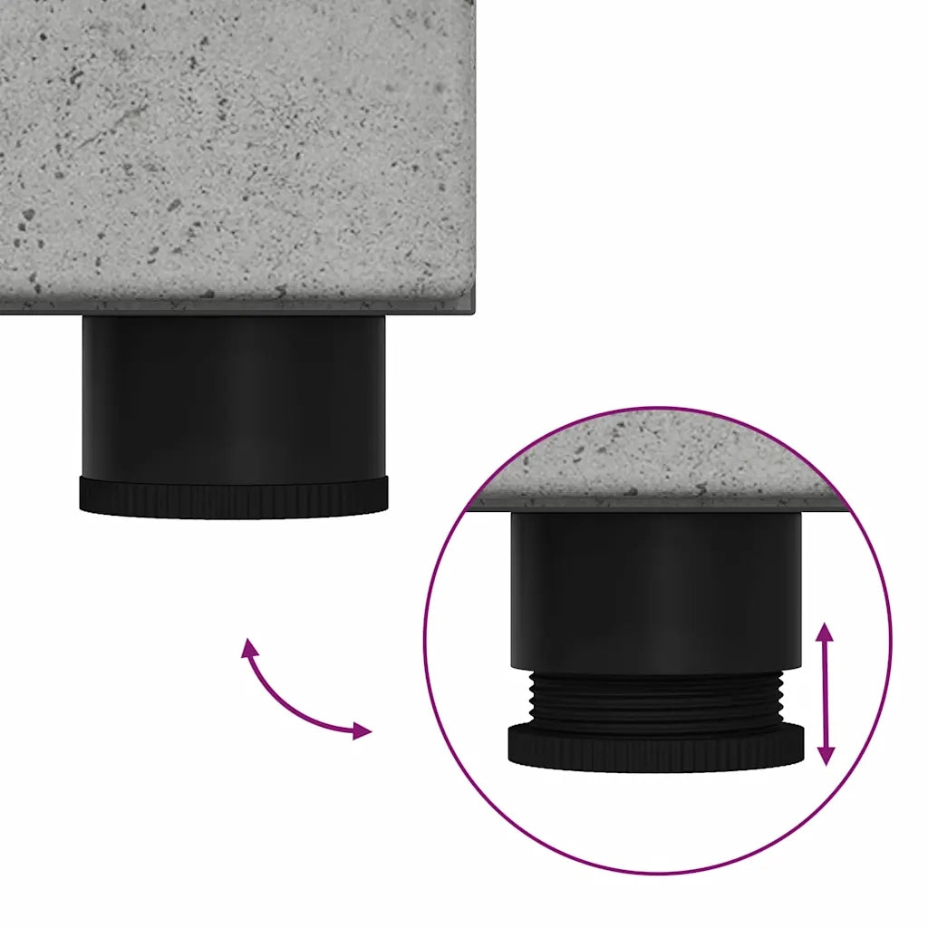 Set di mobili per il bagno TULUM 3 pz Grigio cemento 3398037