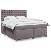 Giroletto a Molle con Materasso Grgio 180x200 cm in Similpelle 3290734