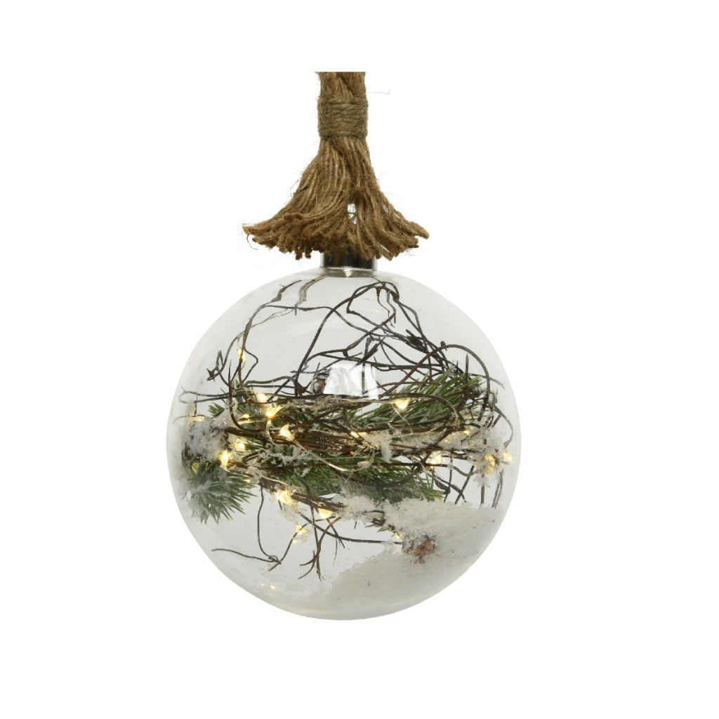 Pallina di natale LED con corda Kaemingk