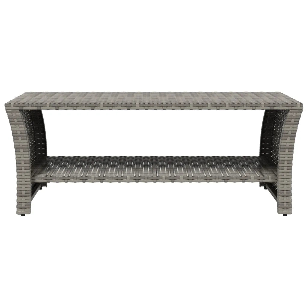 Tavolino Grigio 100x50x40 cm in Polyrattancod mxl 78911