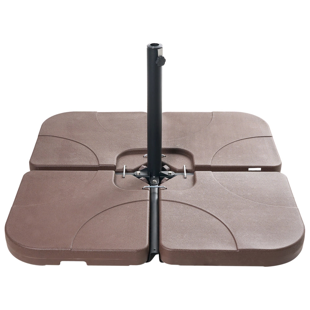 Ombrellone Base Taupe Nero Materiale Sintetico Quadrato 104 x 104 cm