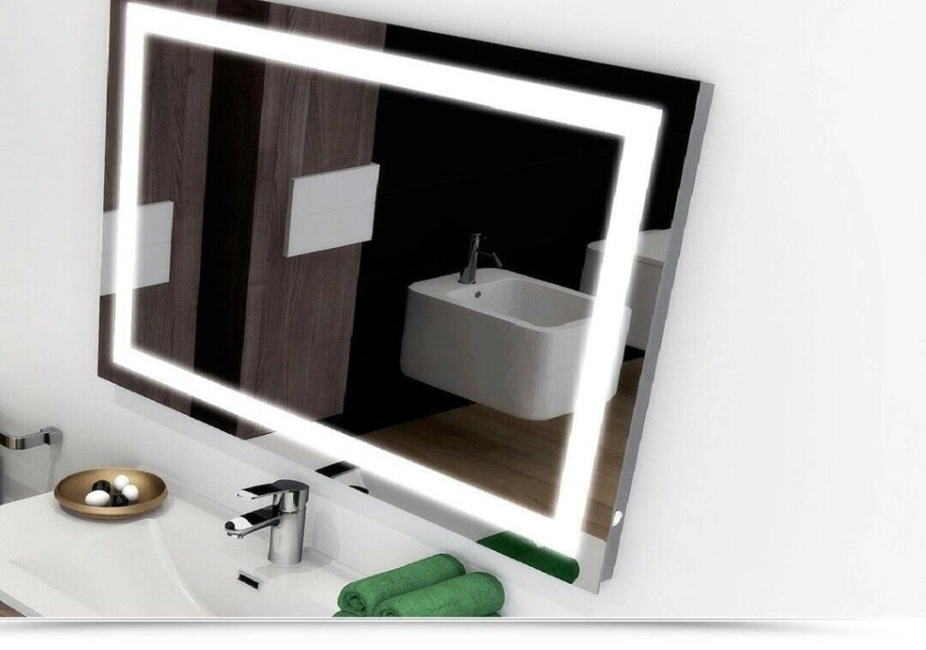 Specchio Bagno Retroilluminato Led Angolare 70X100 Cm Arredo Design - 8.0