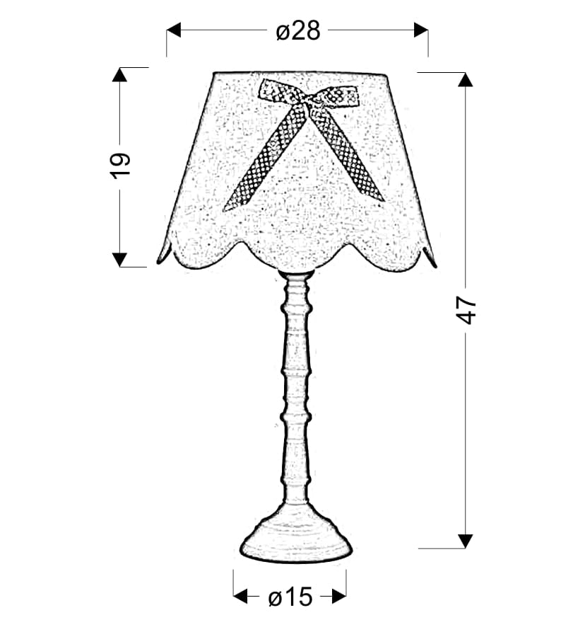 Lampada da tavolo Candellux VIBU 41-28365 grigia E27