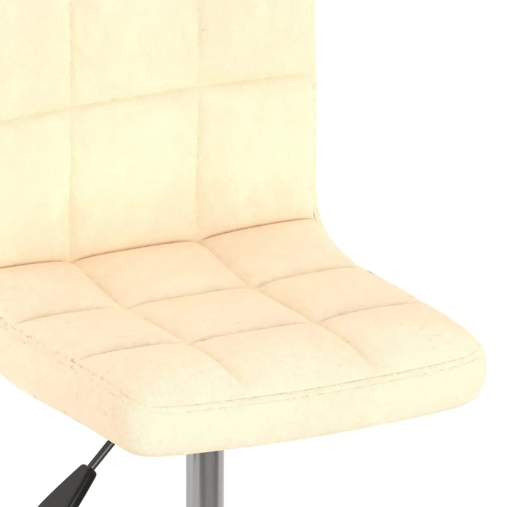 Sedie da Pranzo Girevoli 2 pz Crema in Velluto 334262
