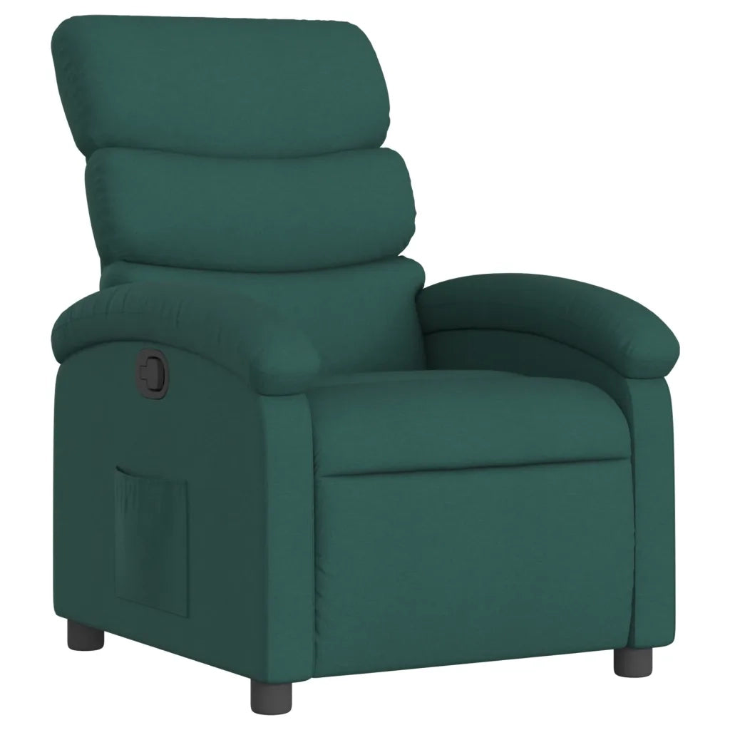 Divano Sedia-Poltrona reclinabile in Tessuto Verde Scuro 853485