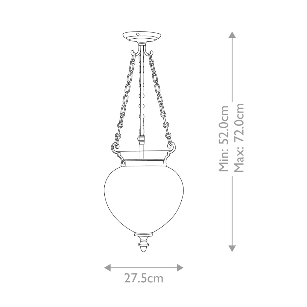Lampada a sospensione Finsbury Park nichel 3xE14 Elstead