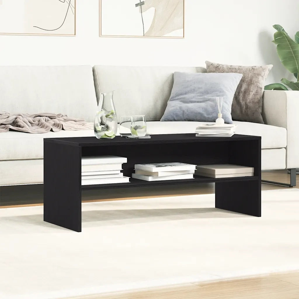 Mobile Porta TV Rovere Nero 100x40x40 cm in Legno Multistrato 862392