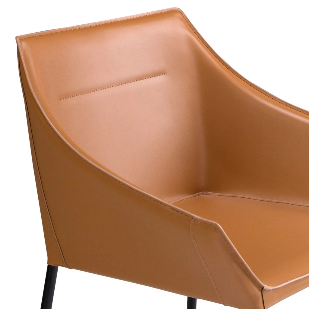 Sedia in similpelle marrone