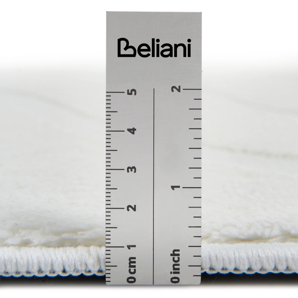 Tappeto da salotto rettangolare jacquard, 80 x 300 cm a pelo corto bianco sporco Stile Moderno