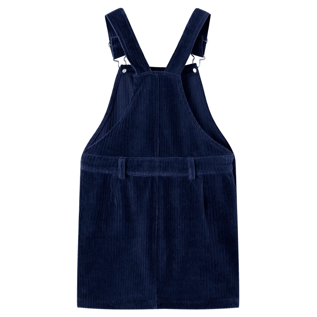 Abito Scamiciato da Bambina Velluto a Coste Blu Marino 104 CFW4678406