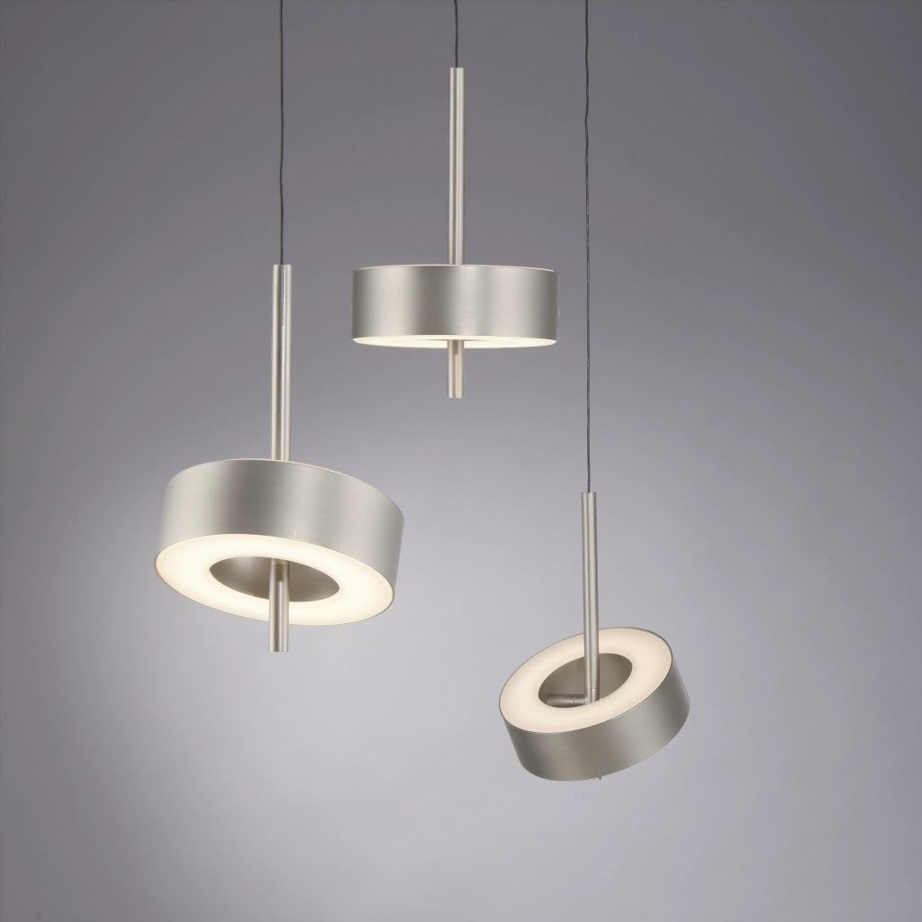 Lampada sospesa LED argento 95cm 3x9W CCT Neuhaus