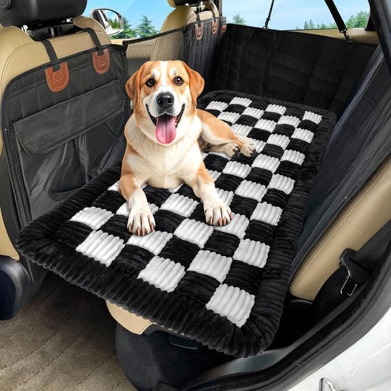 Sostegno per cani per sedile posteriore dell'auto, Schienale morbido per cani, Protezione per cani per sedile posteriore dell'auto per cani grandi, Tappeto antiscivolo per cani, Facile da pulire, Resistente ai graffi e confortevole, 127×62,5 cm