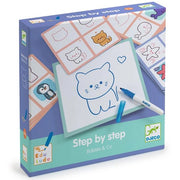 Kit creativo disgono Step by Step Babies & Co,Lavagnetta perimparare adisegnare,Djeco, Eta 4-6 anni