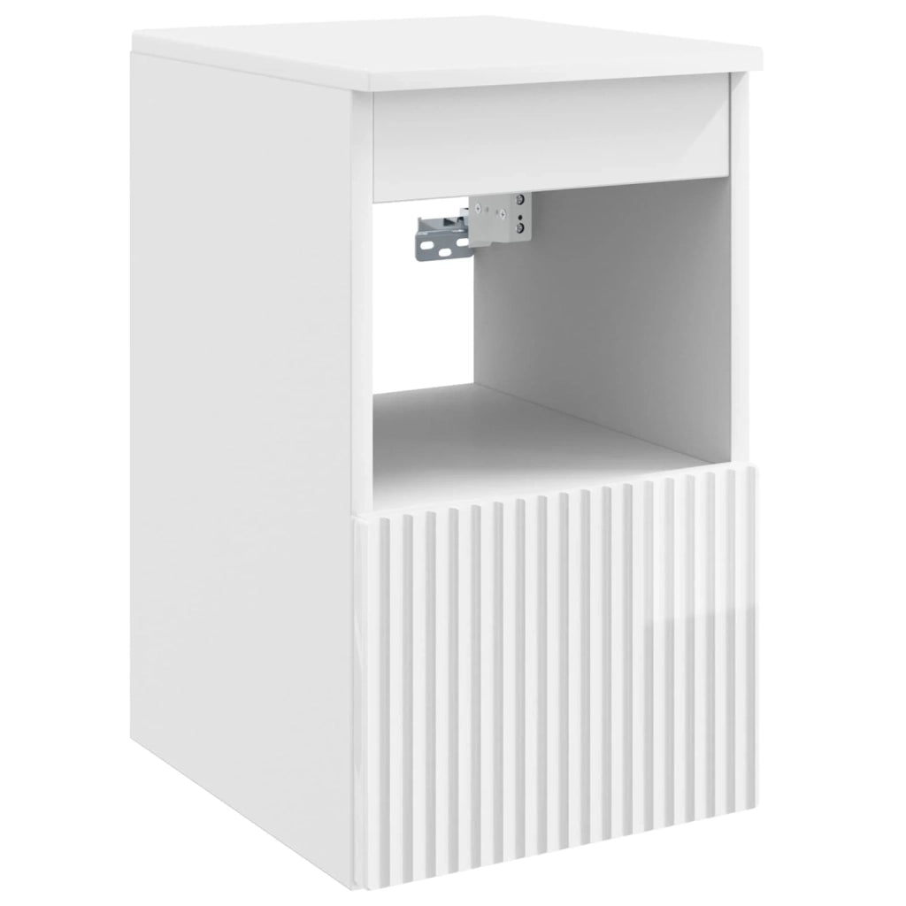 Set di mobili per il bagno 5 pz Bianco Lucido 3406027