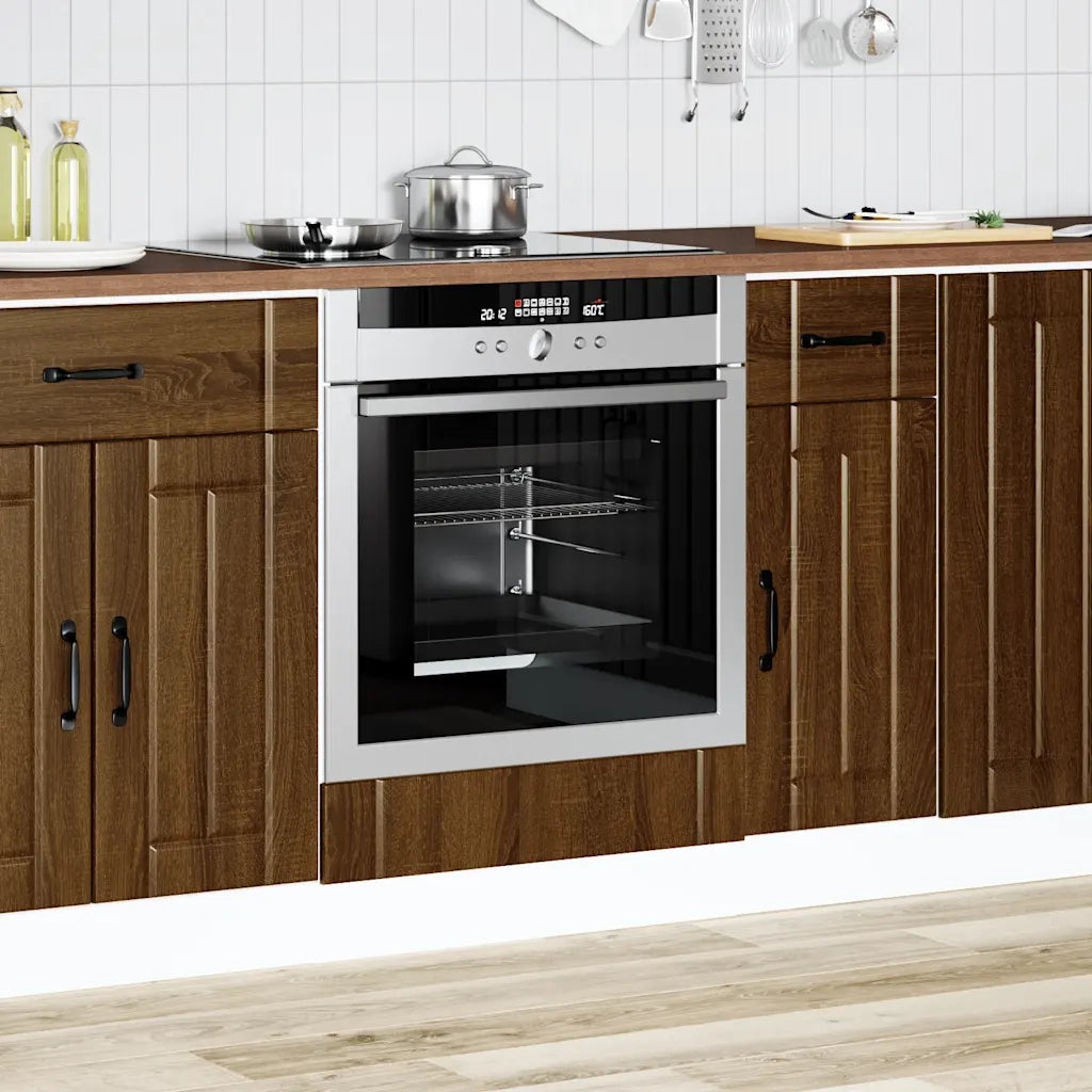 vidaXL Armadio Forno Lucca Rovere Marrone in Legno Multistrato