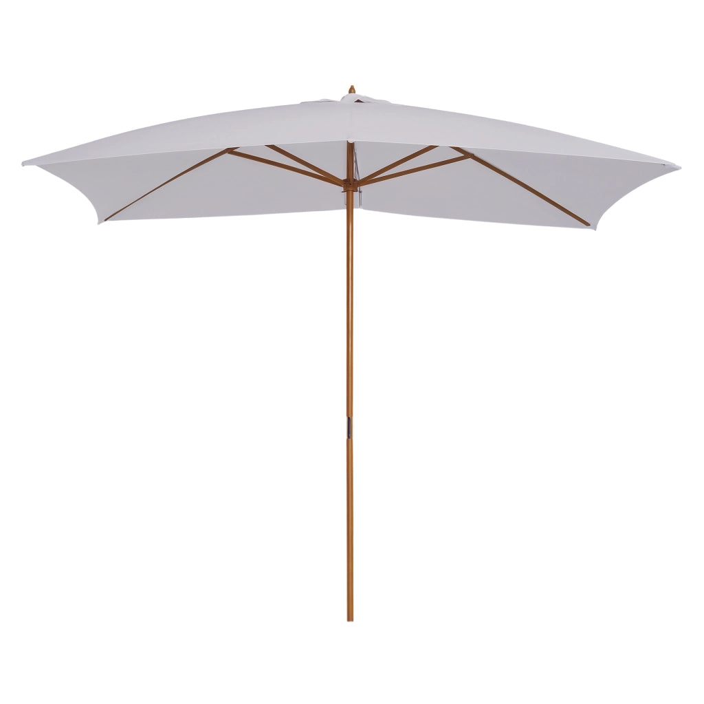 Parasole rettangolare per giardino grande ¨C zephmum ¨C bianco 300x200x250 cm
