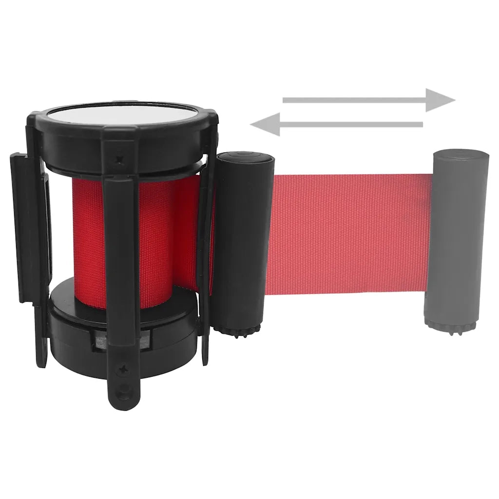 Barriera a Nastro Retrattile 200 cm Rossa 51163