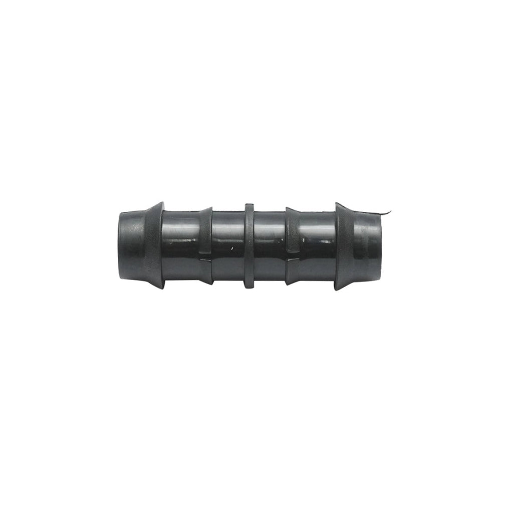 Giunto per tubo di gocciolamento D20x20mm per sistemi di irrigazione.