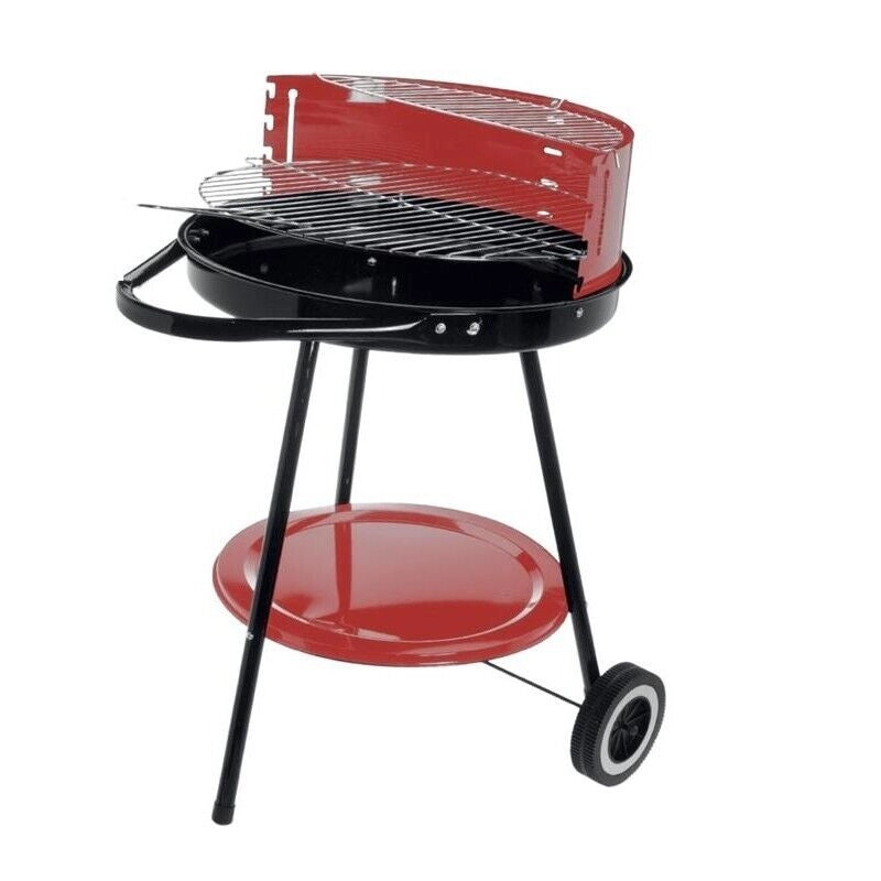 MAURY'S SET BARBECUE TONDO 4 POSIZIONI 55X75H CM + VENTAGLIO ASSORTITO DA 32 CM + GRILL SET 3 UTENSILI 43 CM