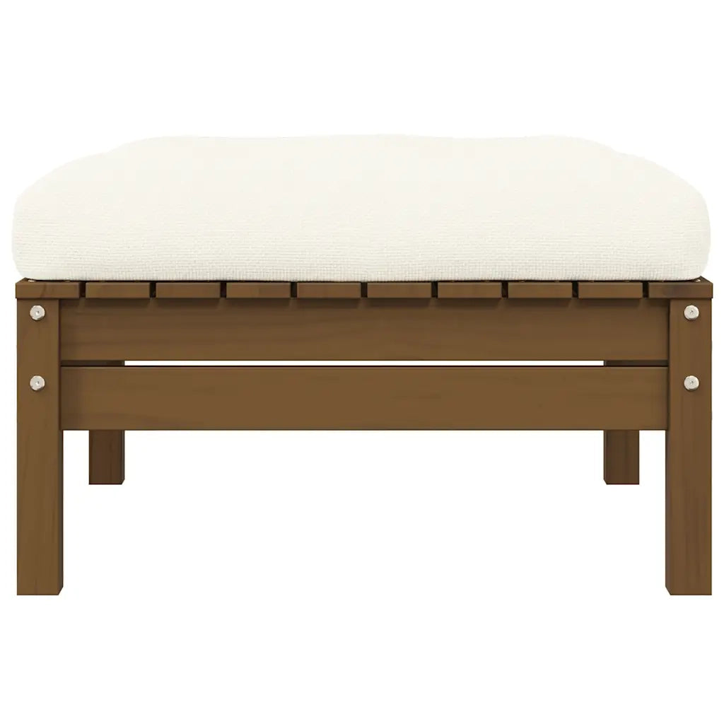 Divano da Giardino a 2 Posti con Cuscini-Sofa da Giardino-Divano da esterno Crema Massello di Pino 871449