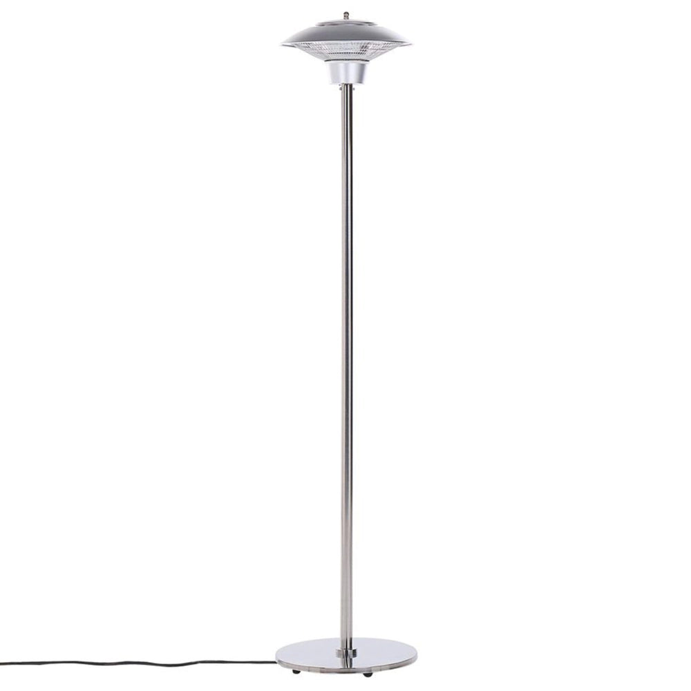 Stufa elettrica a fungo da giardino in alluminio color argento