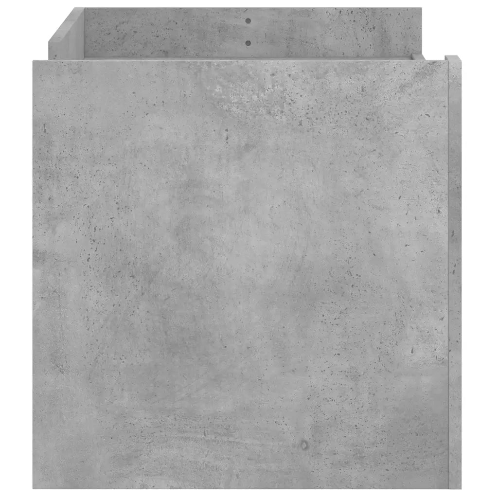 Tavolino Salotto-Tavolino da soggiorno-Tavolo Grigio Cemento 100x50x50 cm Legno Multistrato 681761
