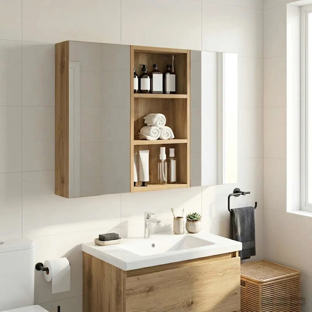 Armadio da bagno a muro Rovere Artigianale 30 x 10 x 60,5 cm 889326