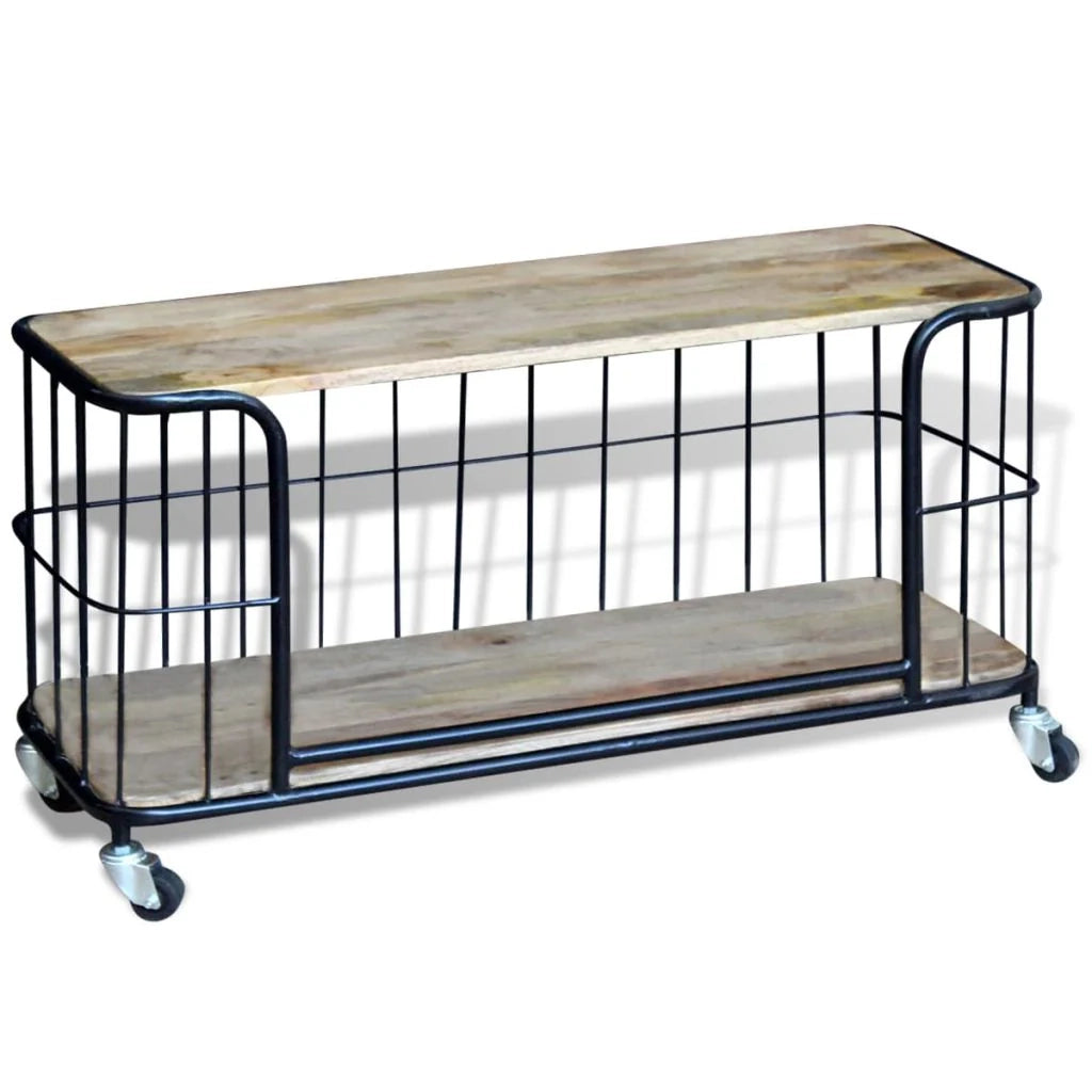 Mobile TV/credenza di design pratico 100 cm legno massello di mango 2502260